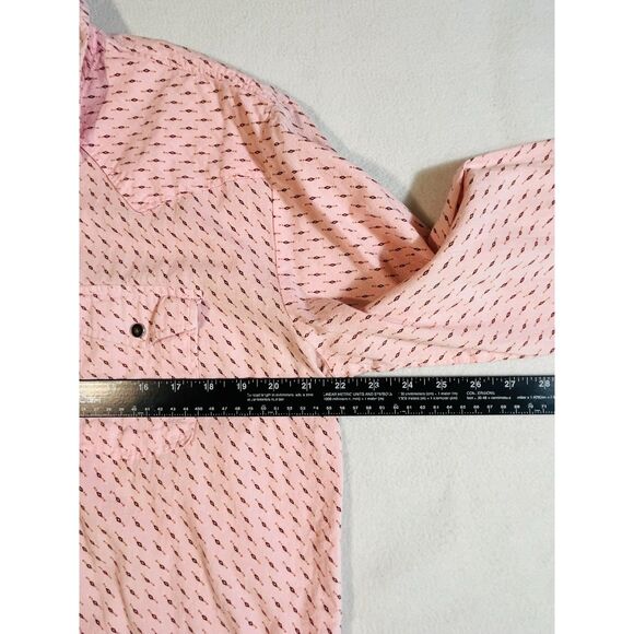 Cinch Men's Pink Arenaflex Modern Fit Long Sleeve Button Shirt Large Western - Picture 9 of 10